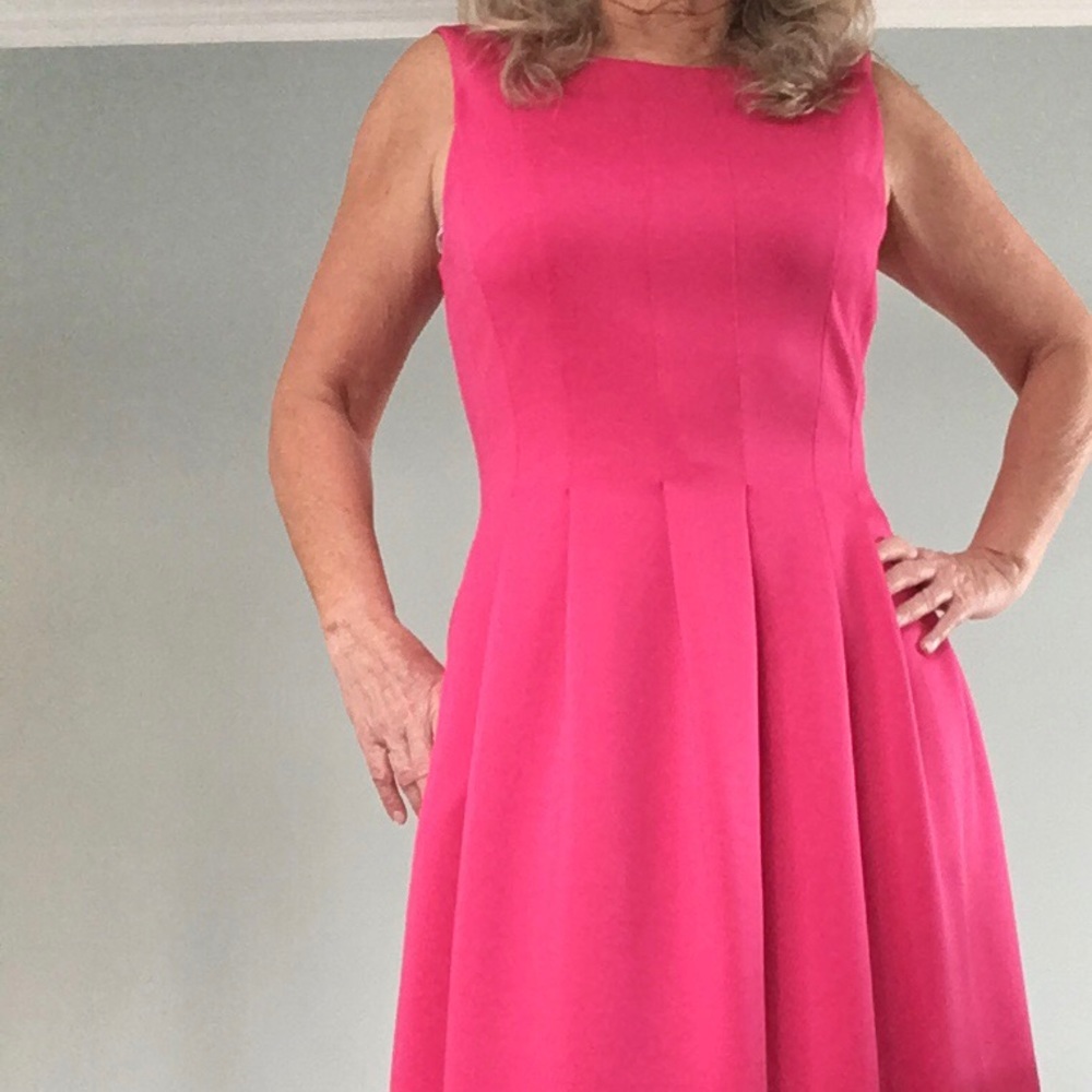 Designer Calvin Klein Sleeveless Pink Dress